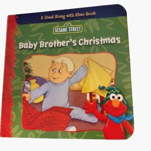Sesame Street Baby Brothers Christmas Board Book  Read Along Elmo Flying Frog